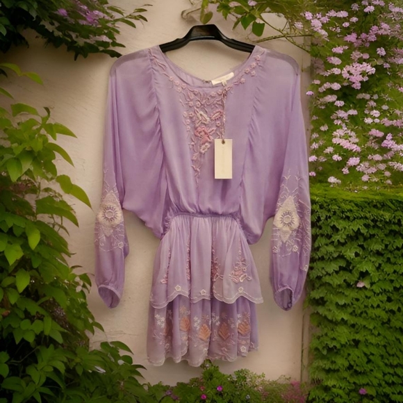 Bridgely Dress in Amethyst by LoveShackFancy NWT Medium - Picture 7 of 12